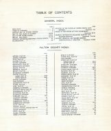 Table of Contents, Fulton County 1912